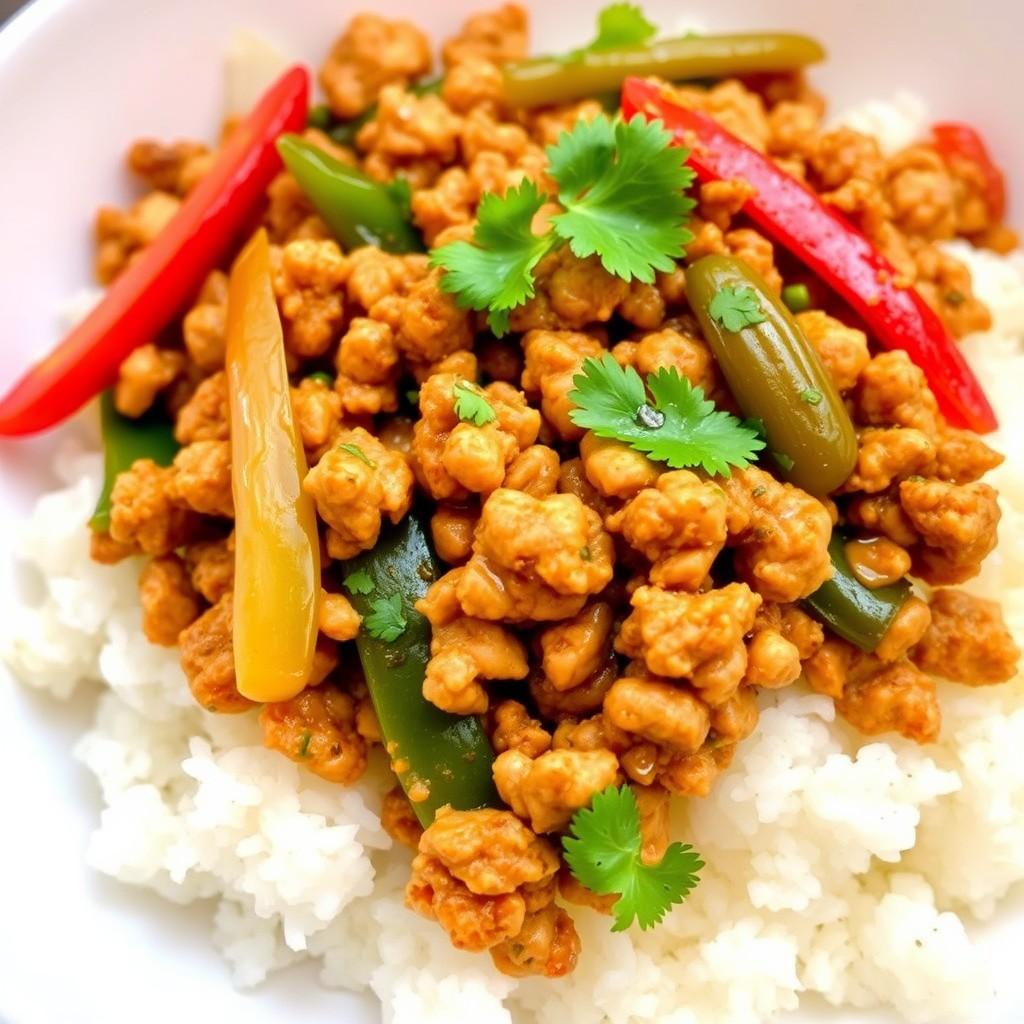 Spicy Ground Chicken Stir-Fry