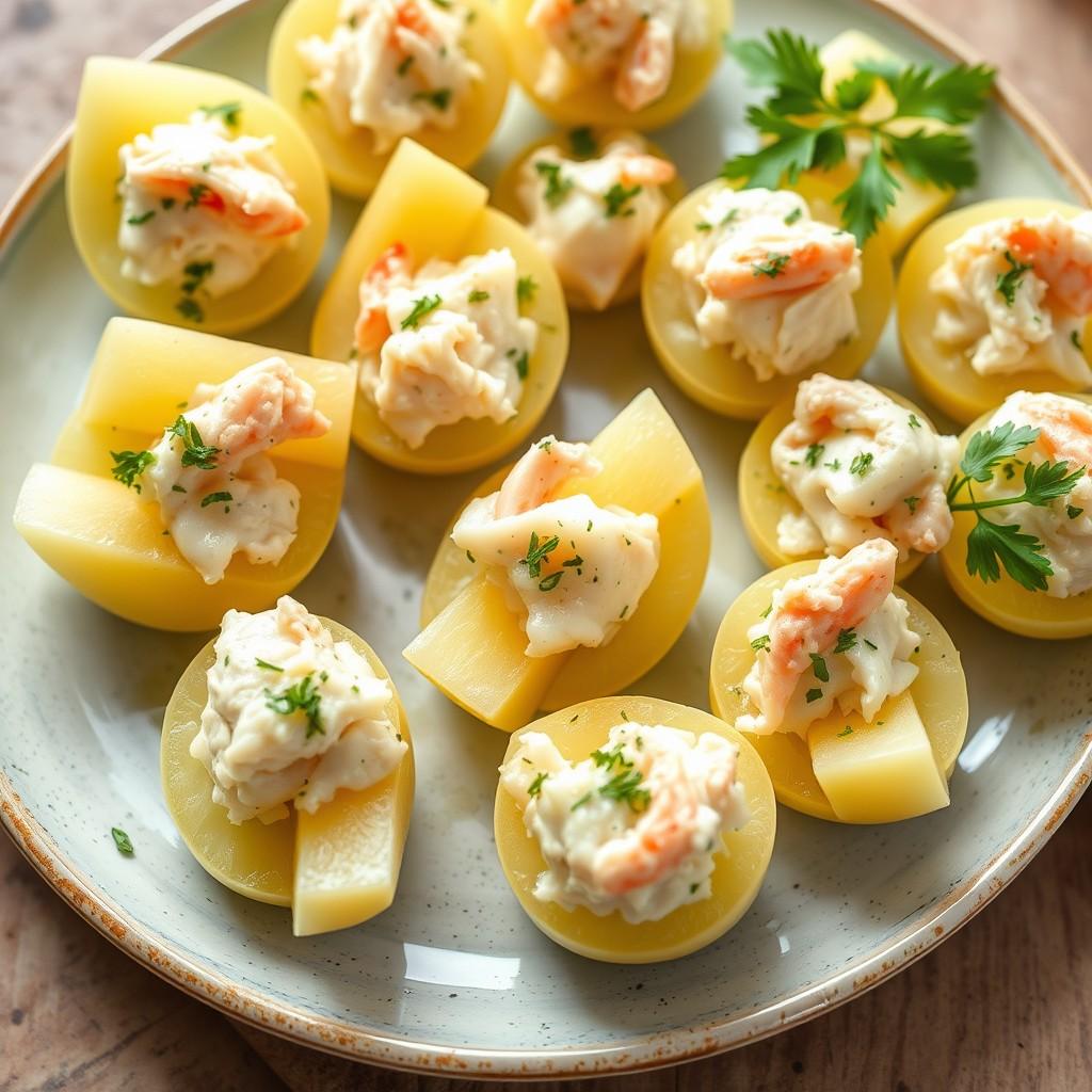 Melon and Crab Meat Bites