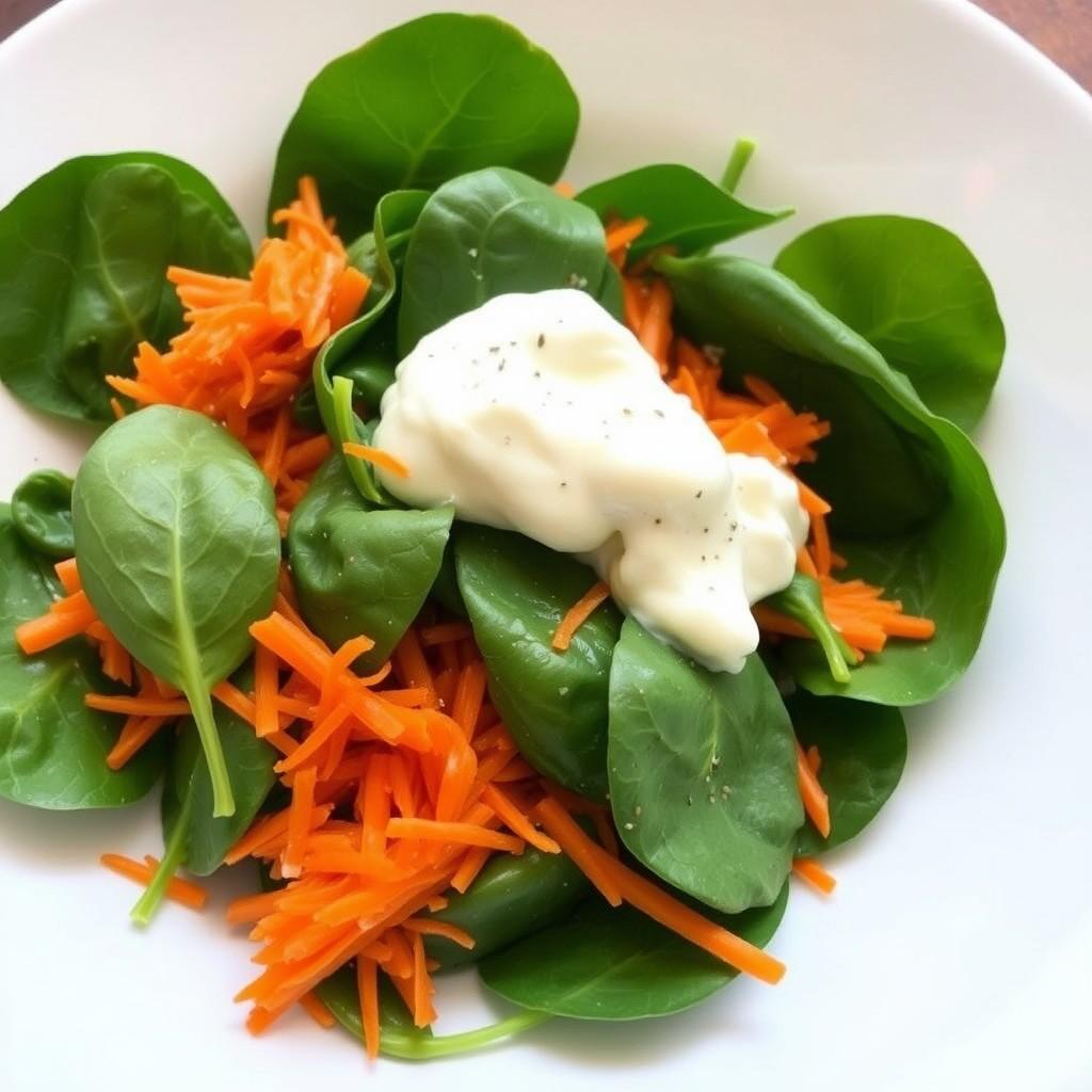 The Power of Probiotics: Yogurt, Carrot, and Spinach Salad