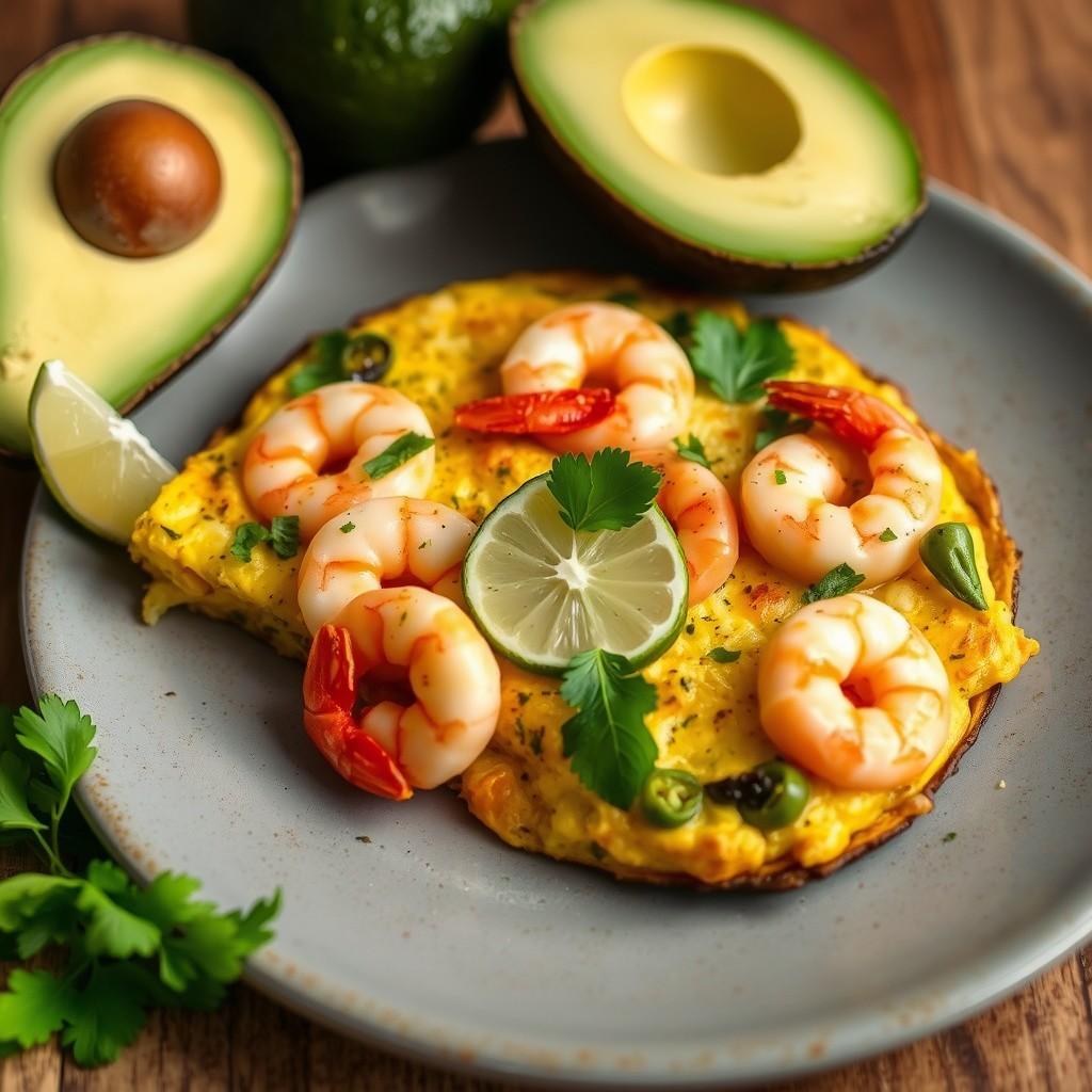 Avocado Shrimp Frittata