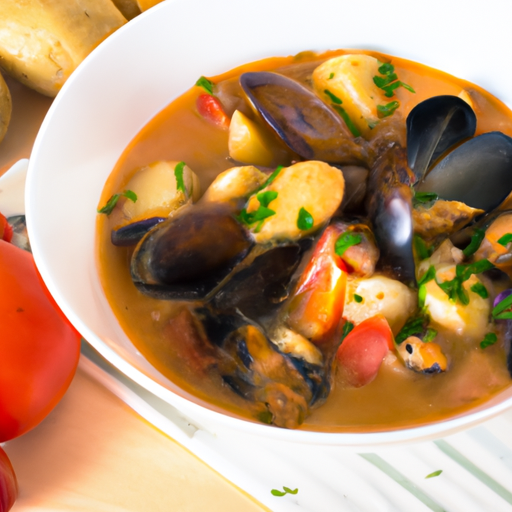 Tomato and Mussel Potato Chowder