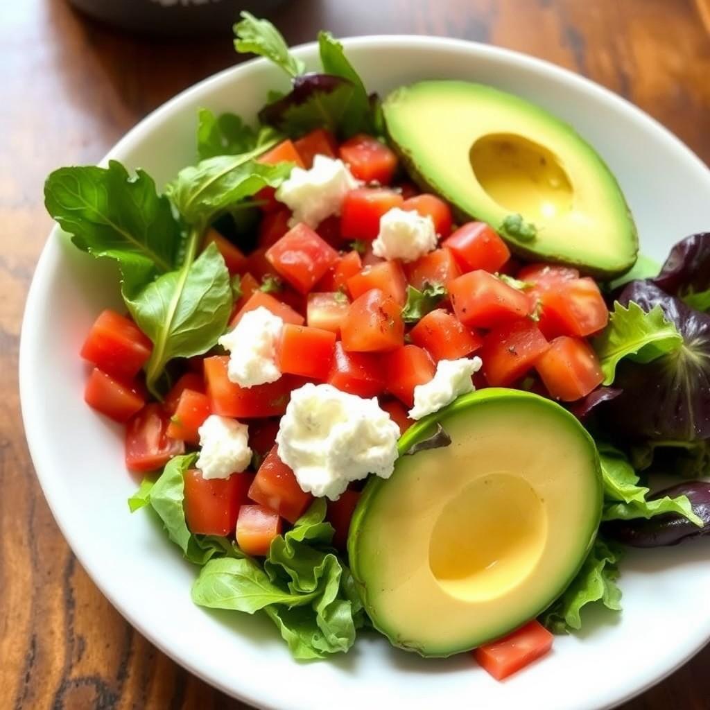 The Triple-A Salad: Tomato, Ricotta, Avocado Fusion