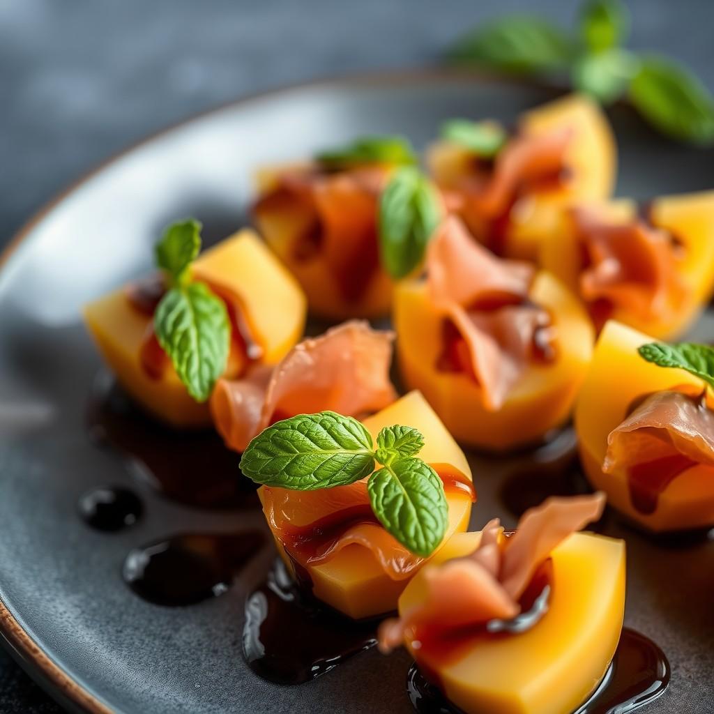 Prosciutto and Melon Bites