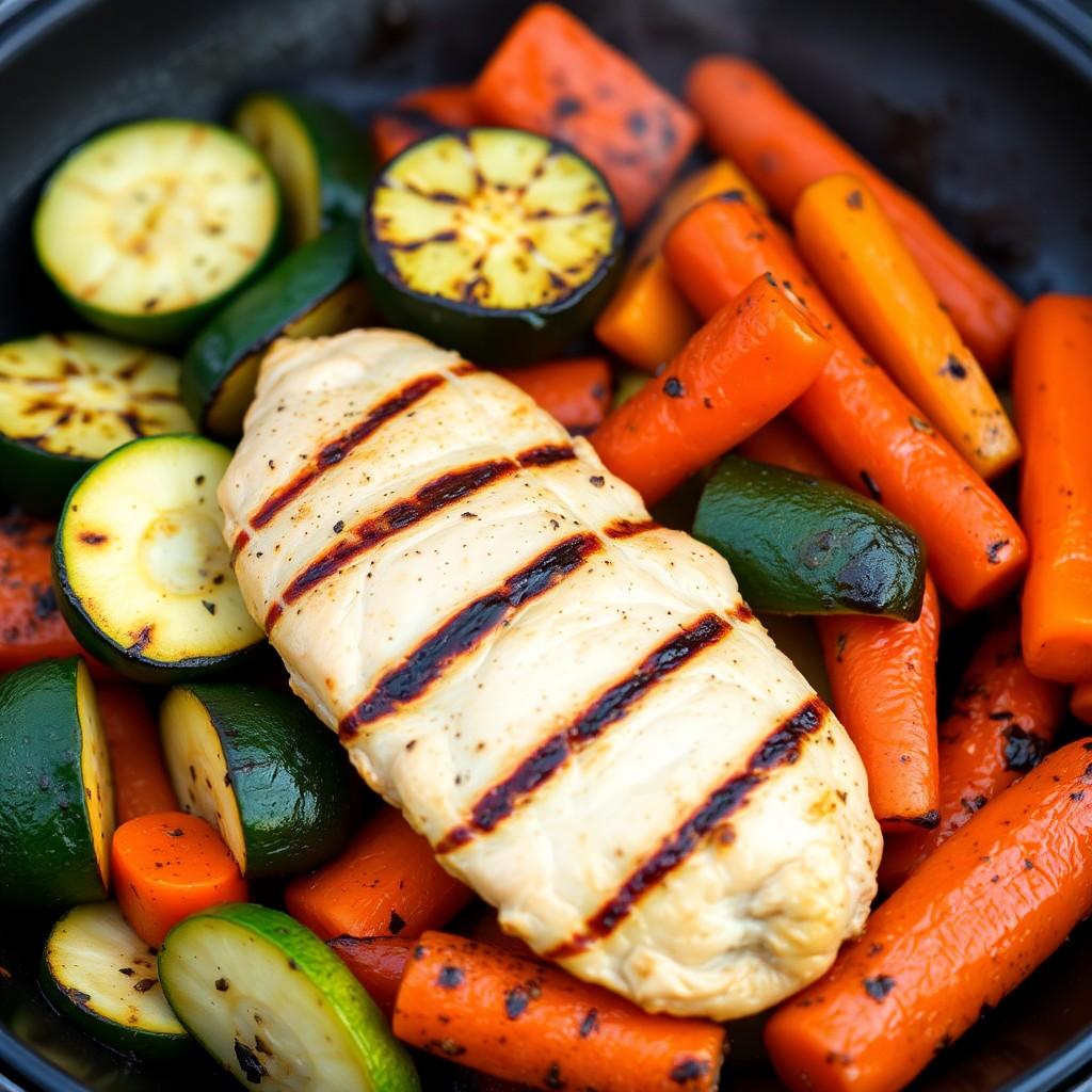 Grilled Vegetable Medley with Chicken