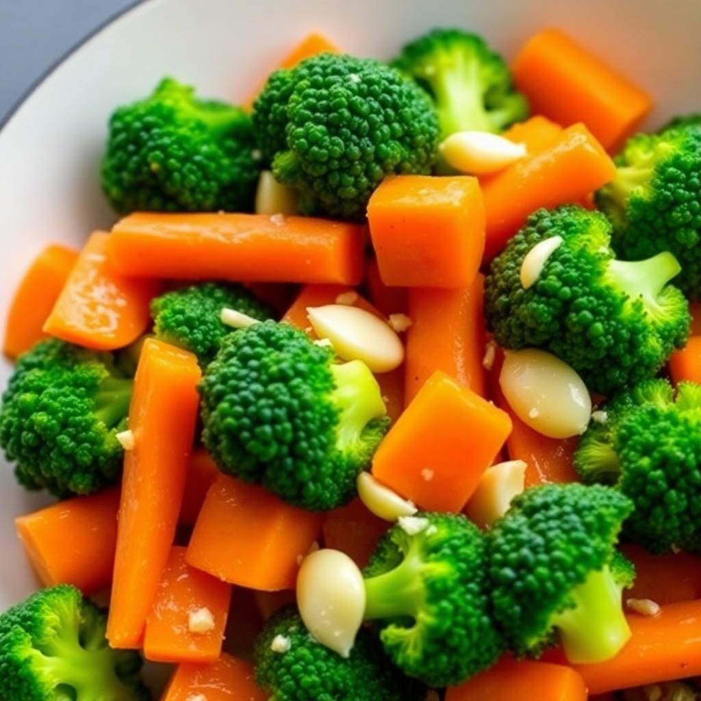 Garlic Butter Broccoli and Carrots