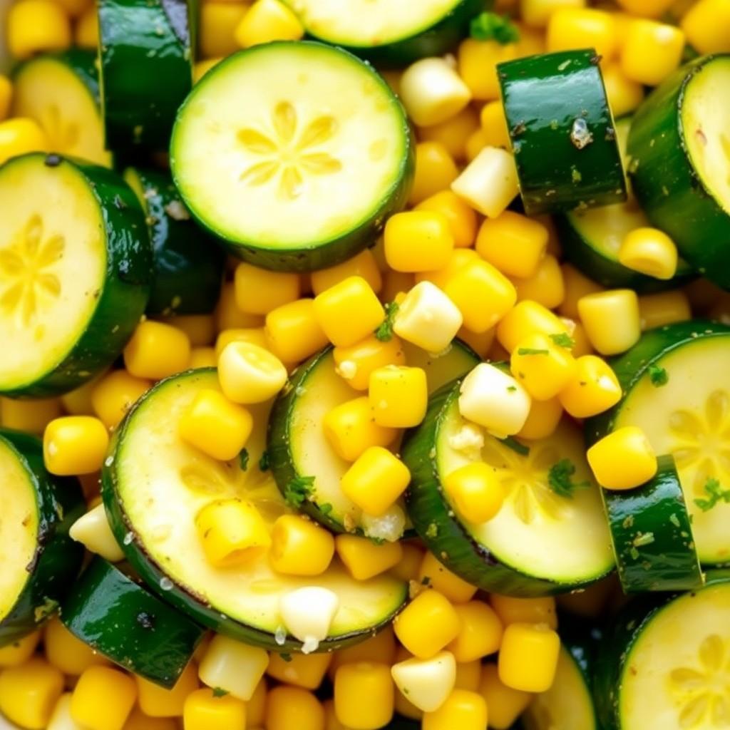 Garlic Butter Zucchini and Corn