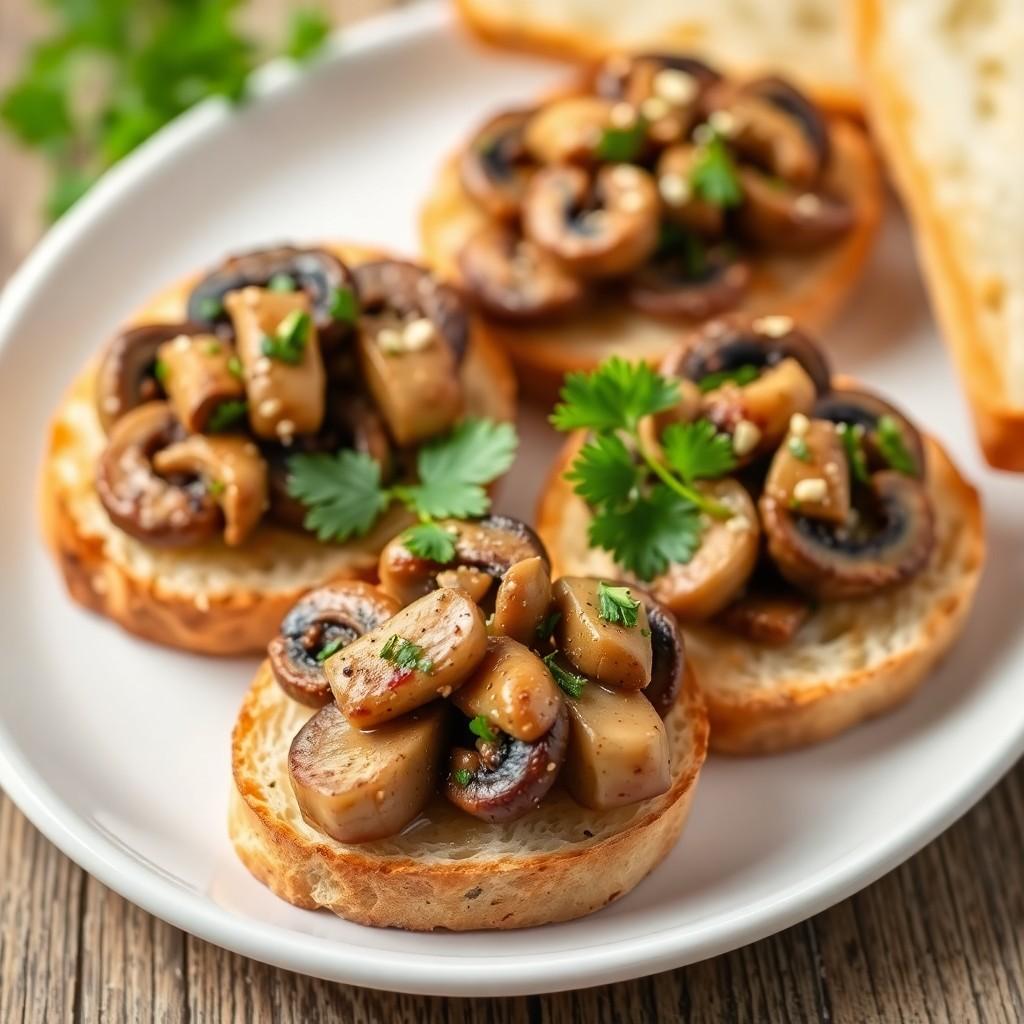 Garlic Mushroom Crostini