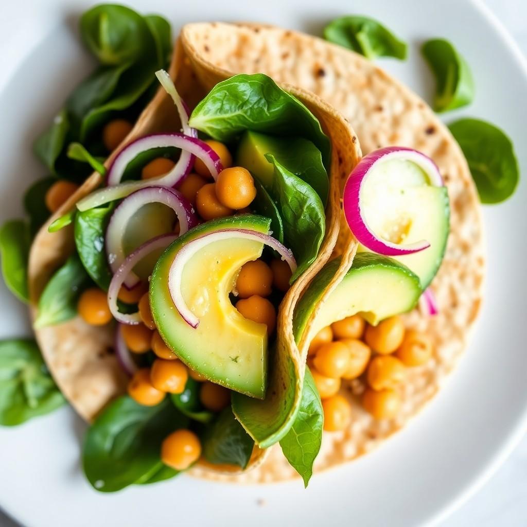 Avocado and Chickpea Wrap