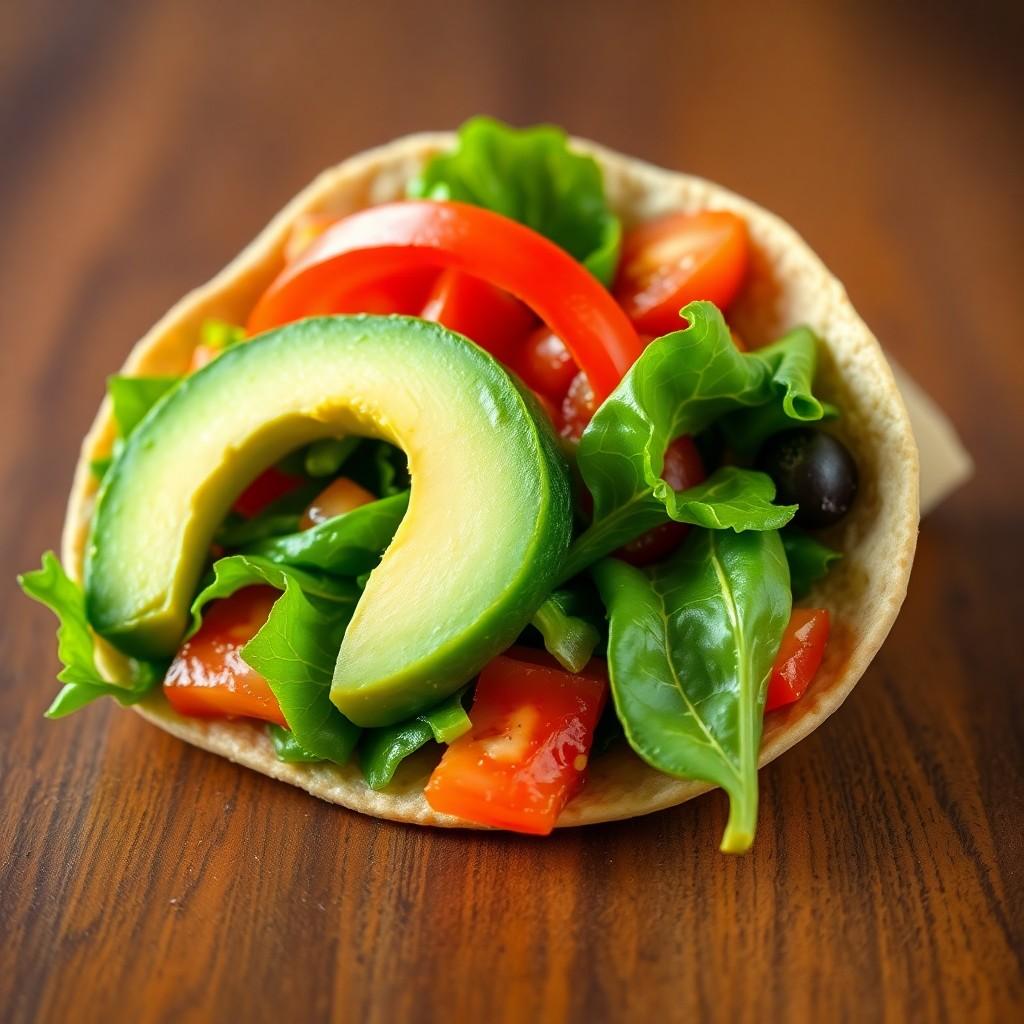 Vegetable and Avocado Wrap