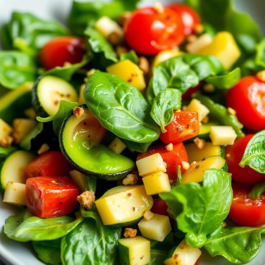 Zucchini and Spinach Salad