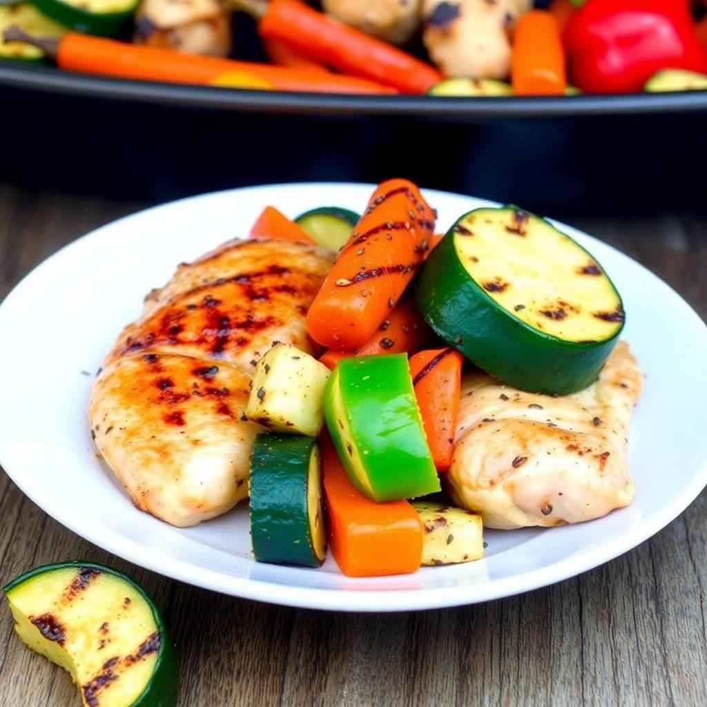 Grilled Vegetable Medley with Chicken