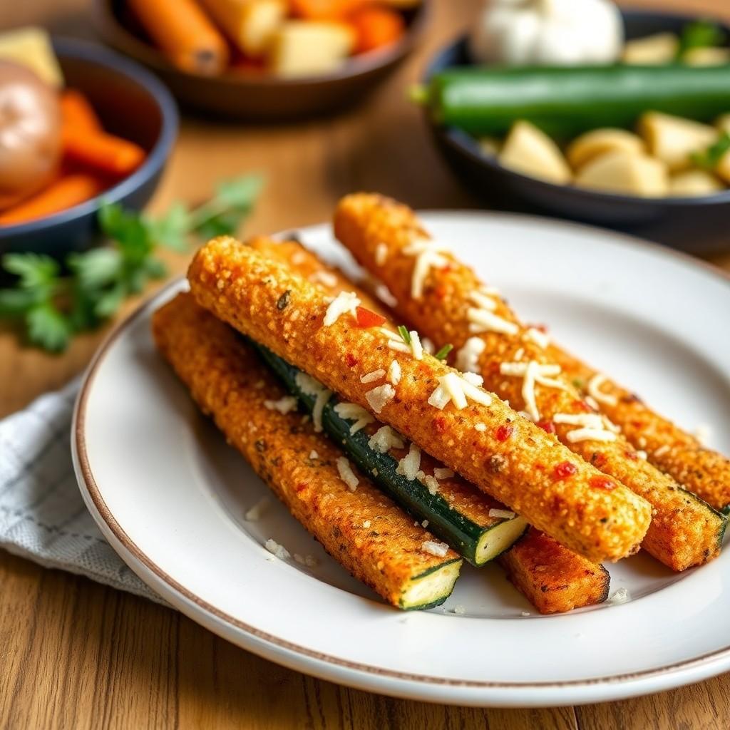 Crispy Baked Vegetable Sticks