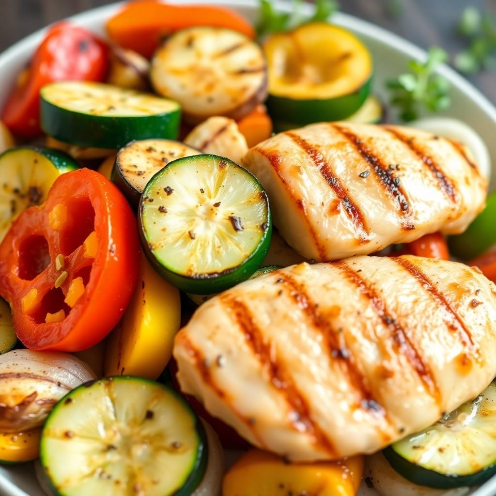 Grilled Vegetable Medley with Chicken