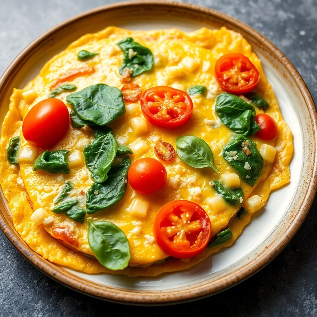 Vegetable and Cheese Omelette