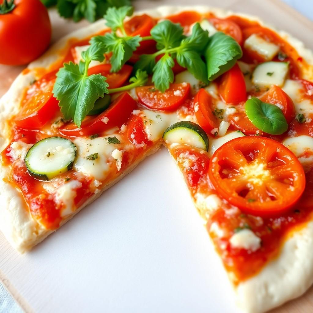 Vegetable and Cheese Pizza