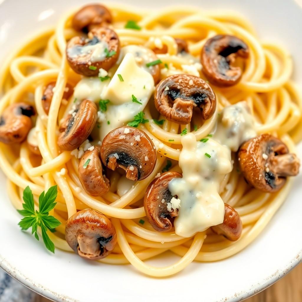 Creamy Garlic Mushroom Pasta