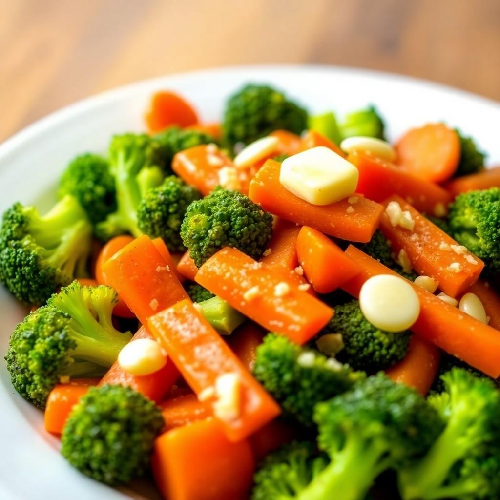 Garlic Butter Broccoli and Carrots