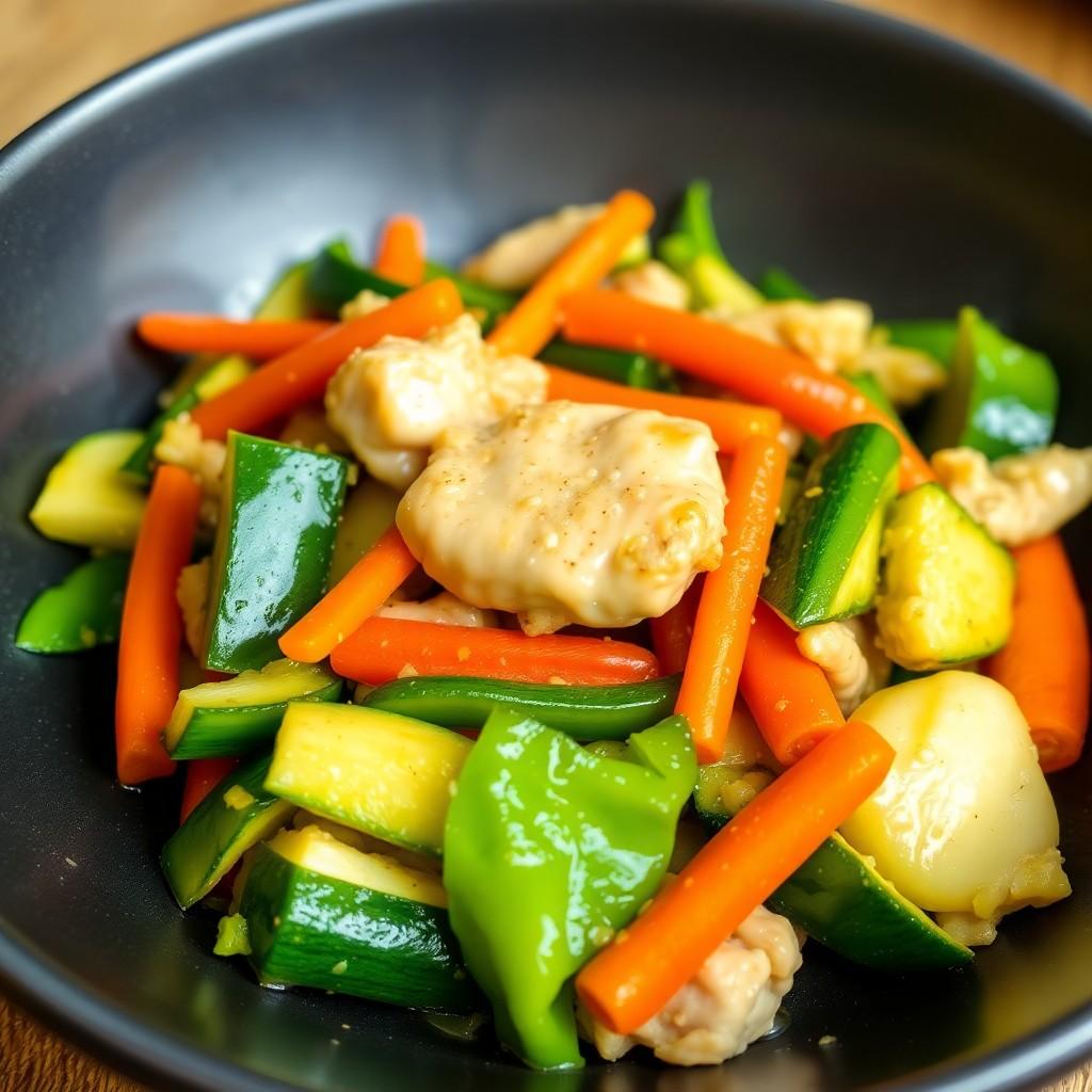 Vegetable Stir-fry with Chicken