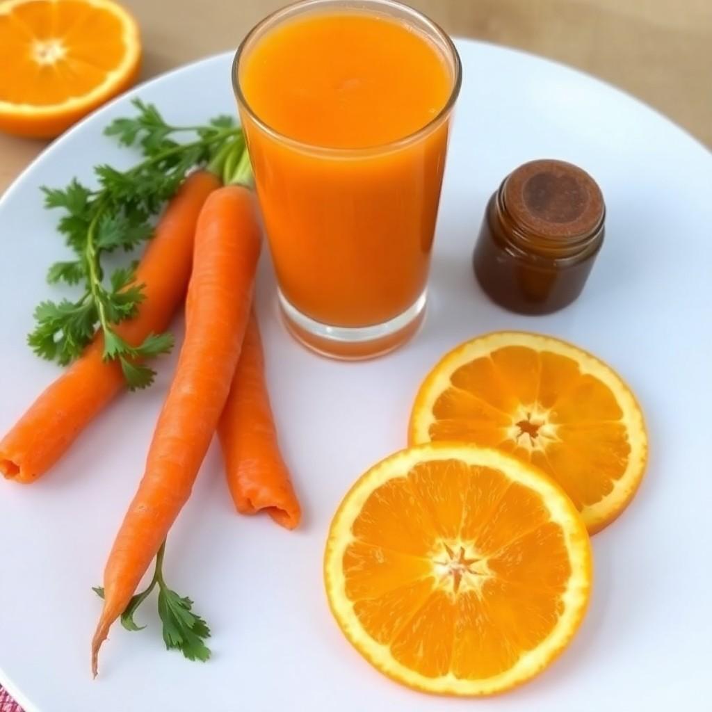 Carrot and Orange Refreshing Juice