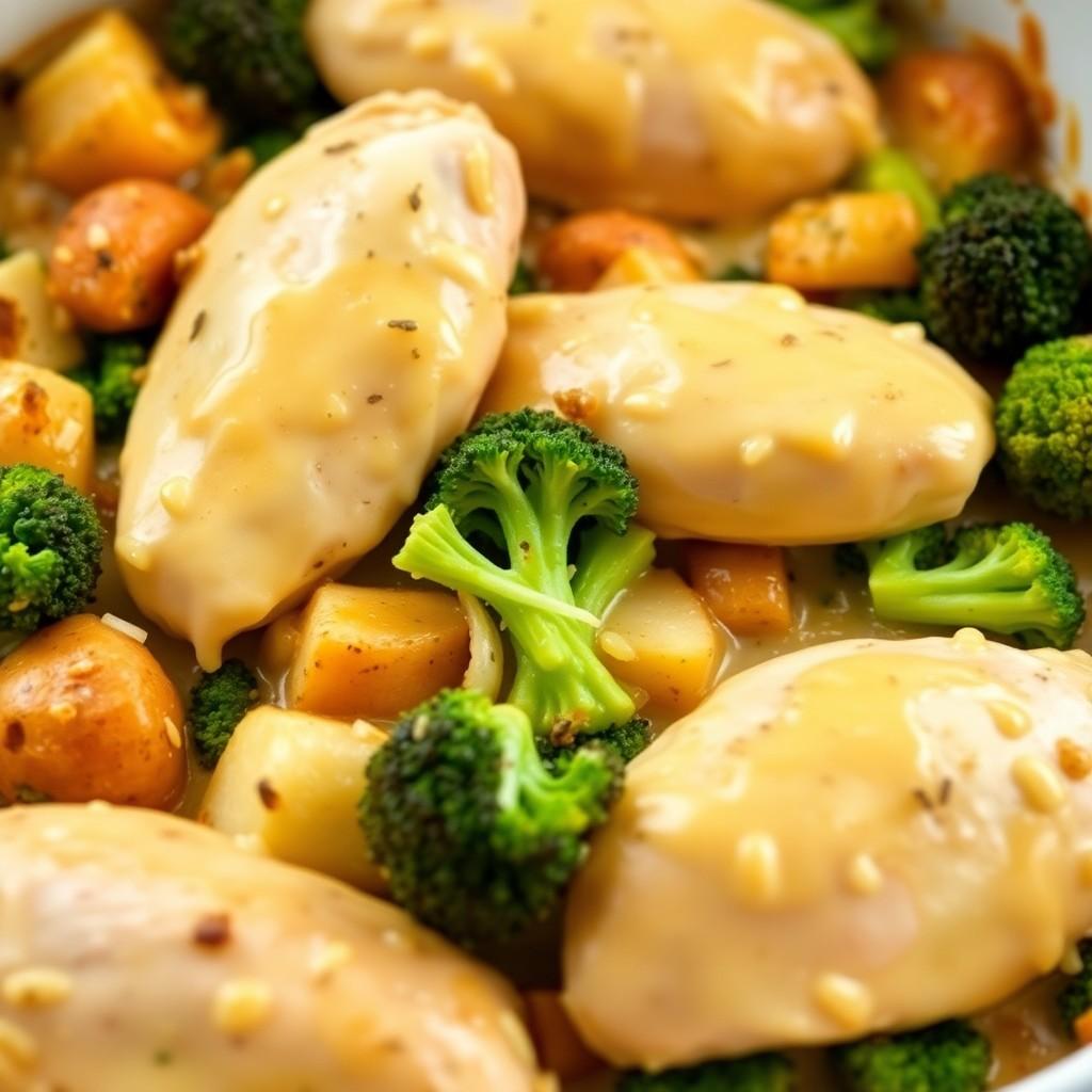 Cheesy Vegetable and Chicken Bake