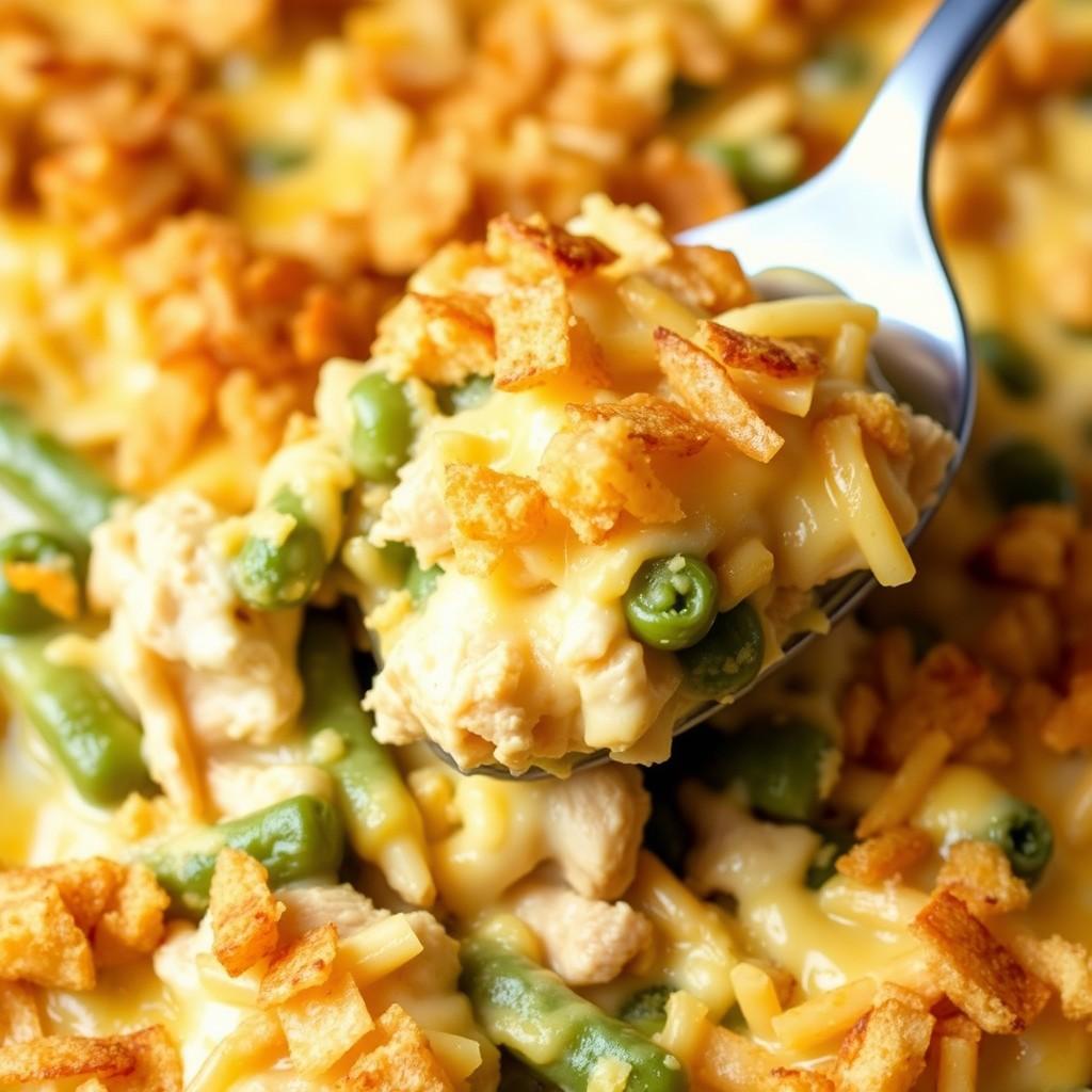 Cheesy Chicken and Green Bean Casserole