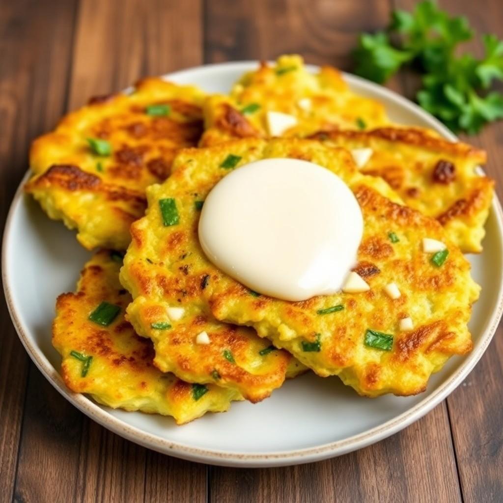 Zucchini and Cheese Fritters