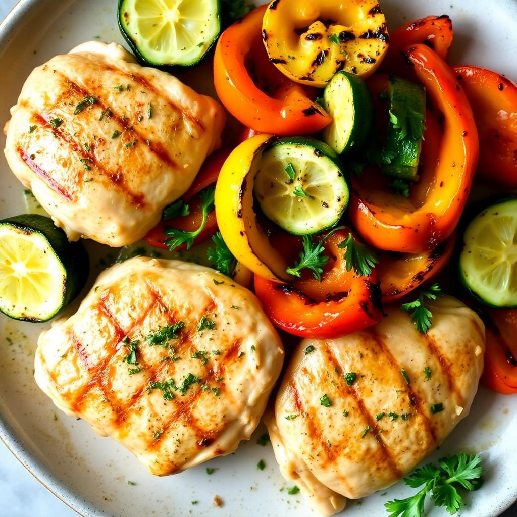 Grilled Lemon Herb Chicken with Vegetables