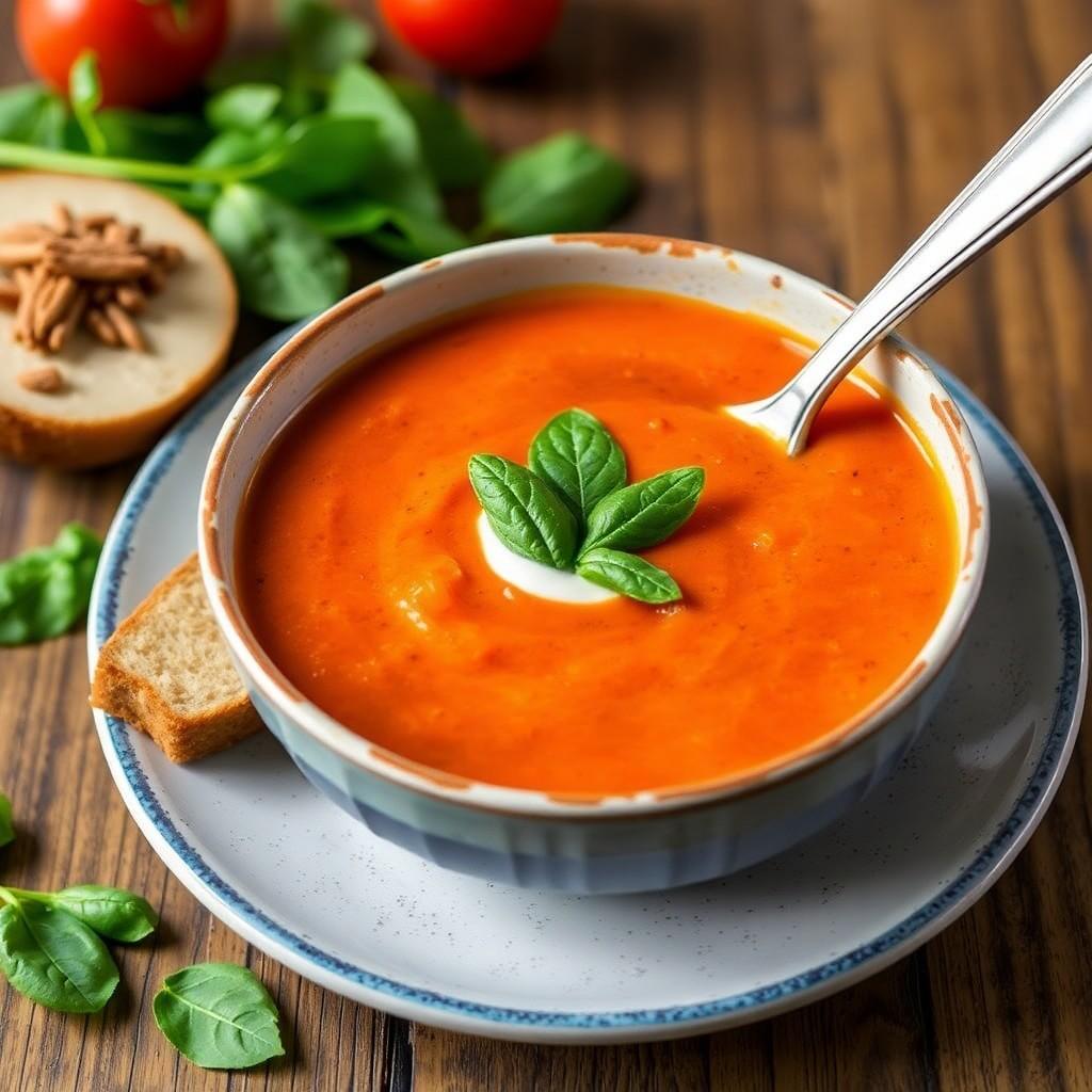 Creamy Tomato and Spinach Soup