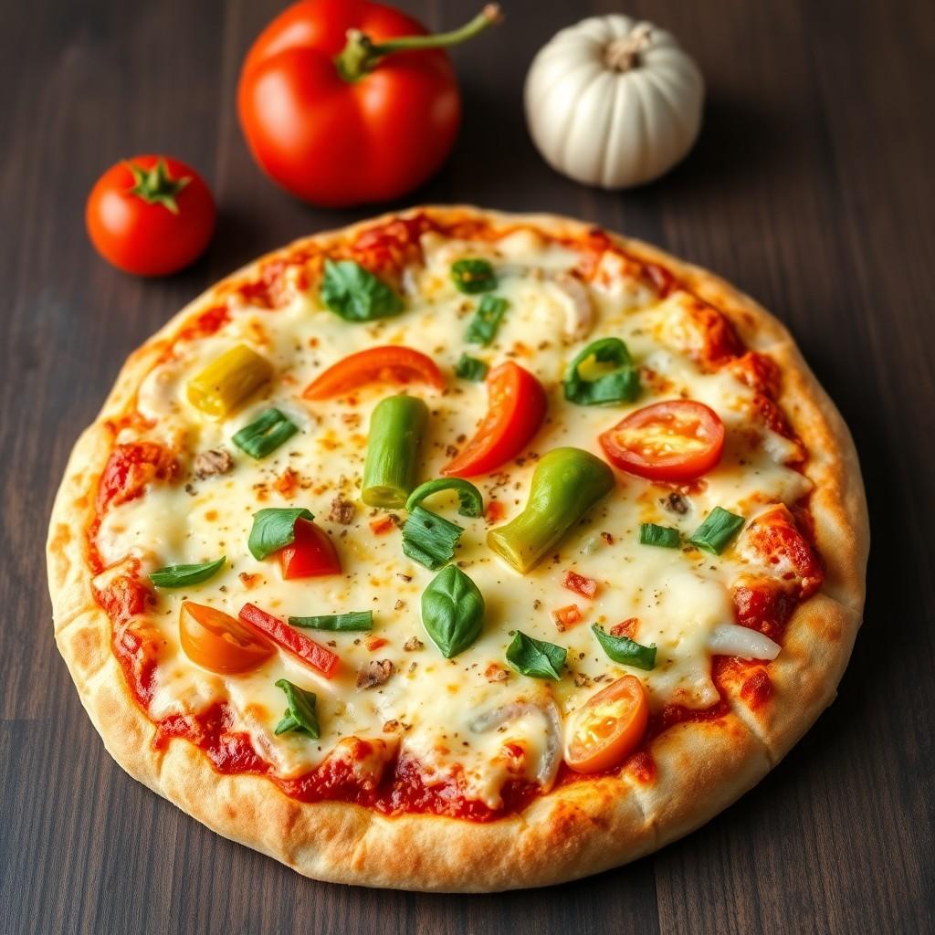 Vegetable and Cheese Pizza