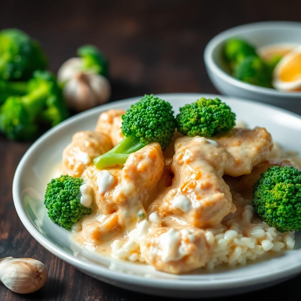 Creamy Garlic Chicken with Broccoli