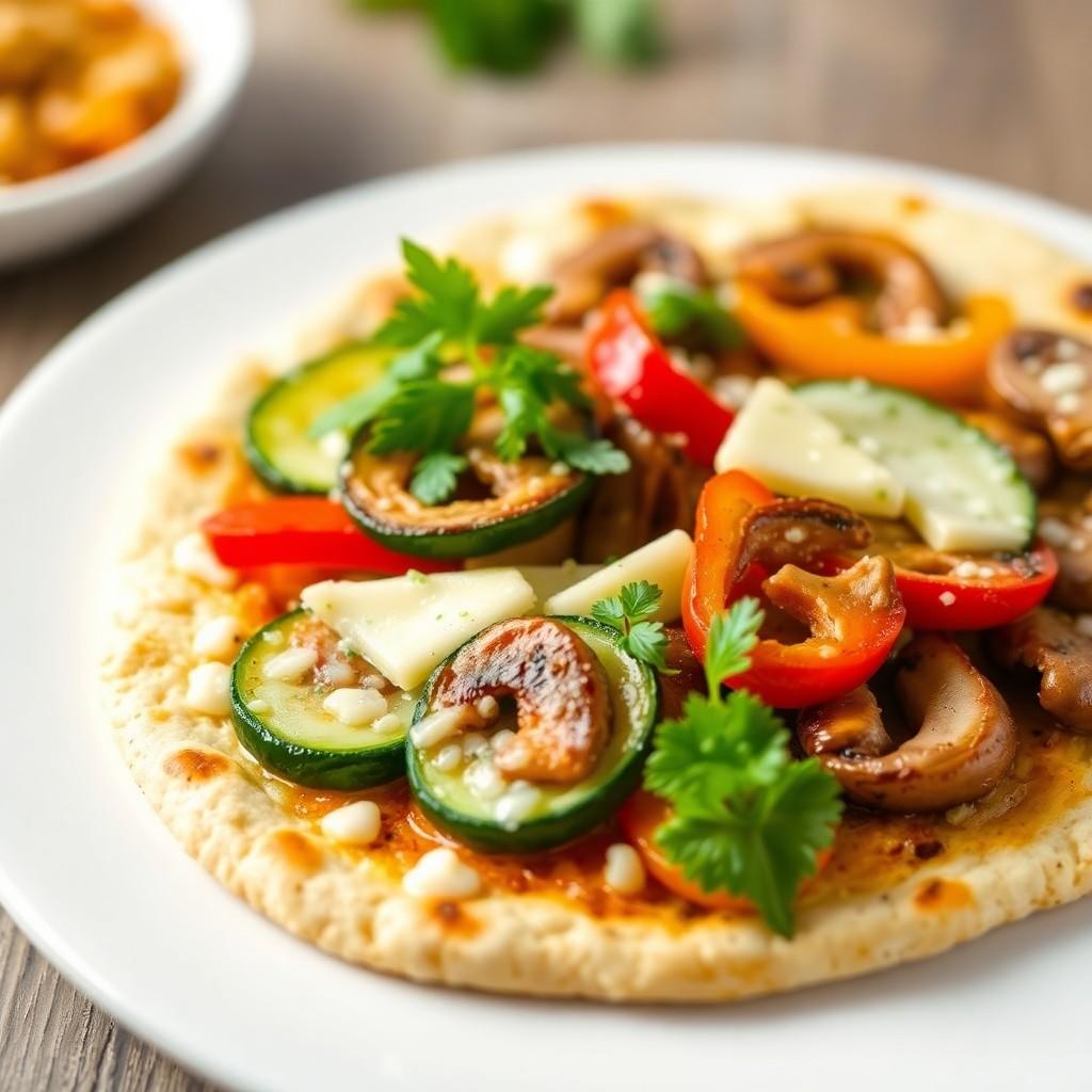 Vegetable and Cheese Flatbread