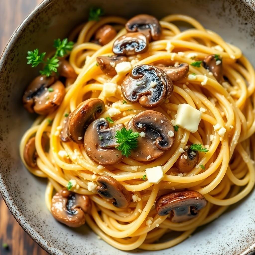 Creamy Garlic Mushroom Pasta