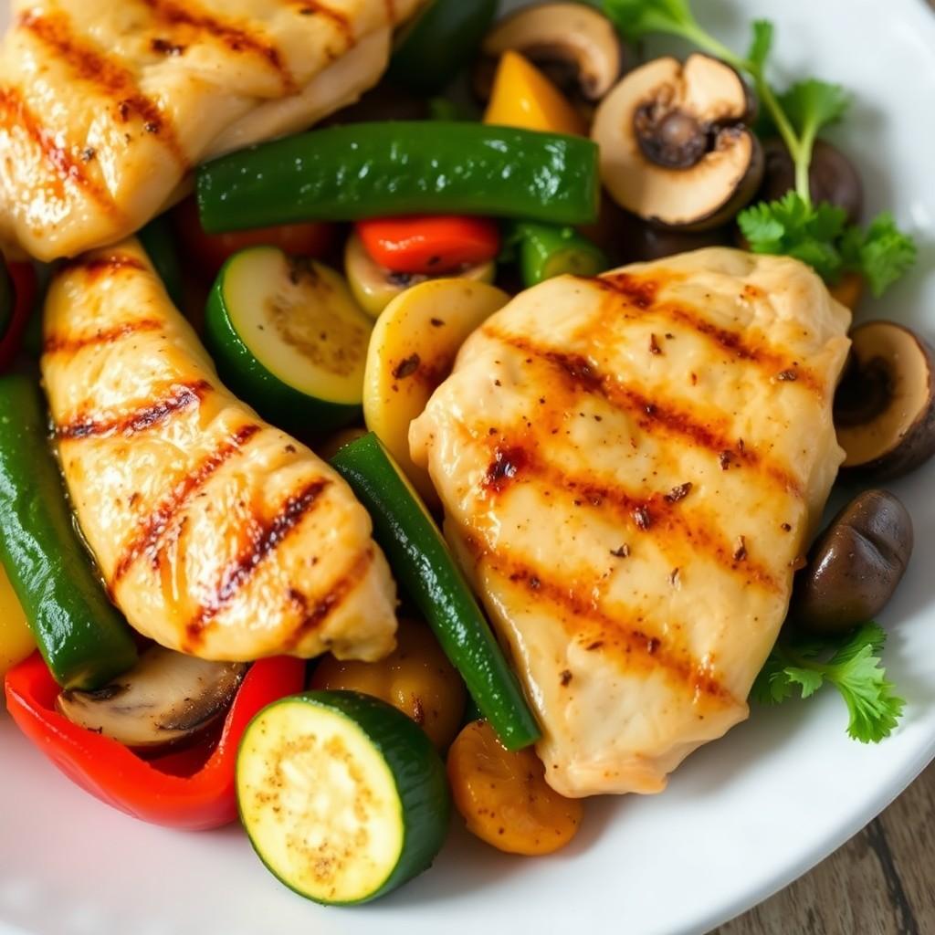 Grilled Vegetable Medley with Chicken