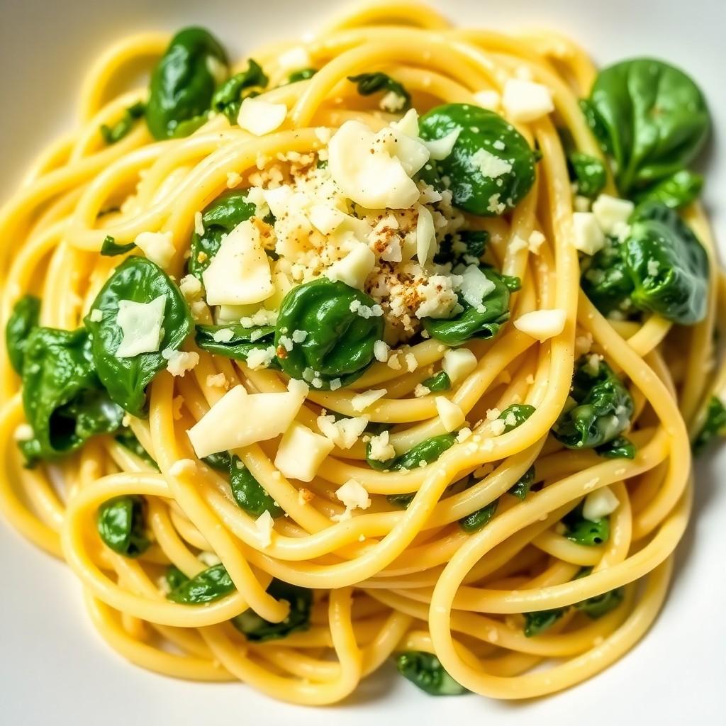 Creamy Garlic Spinach Pasta