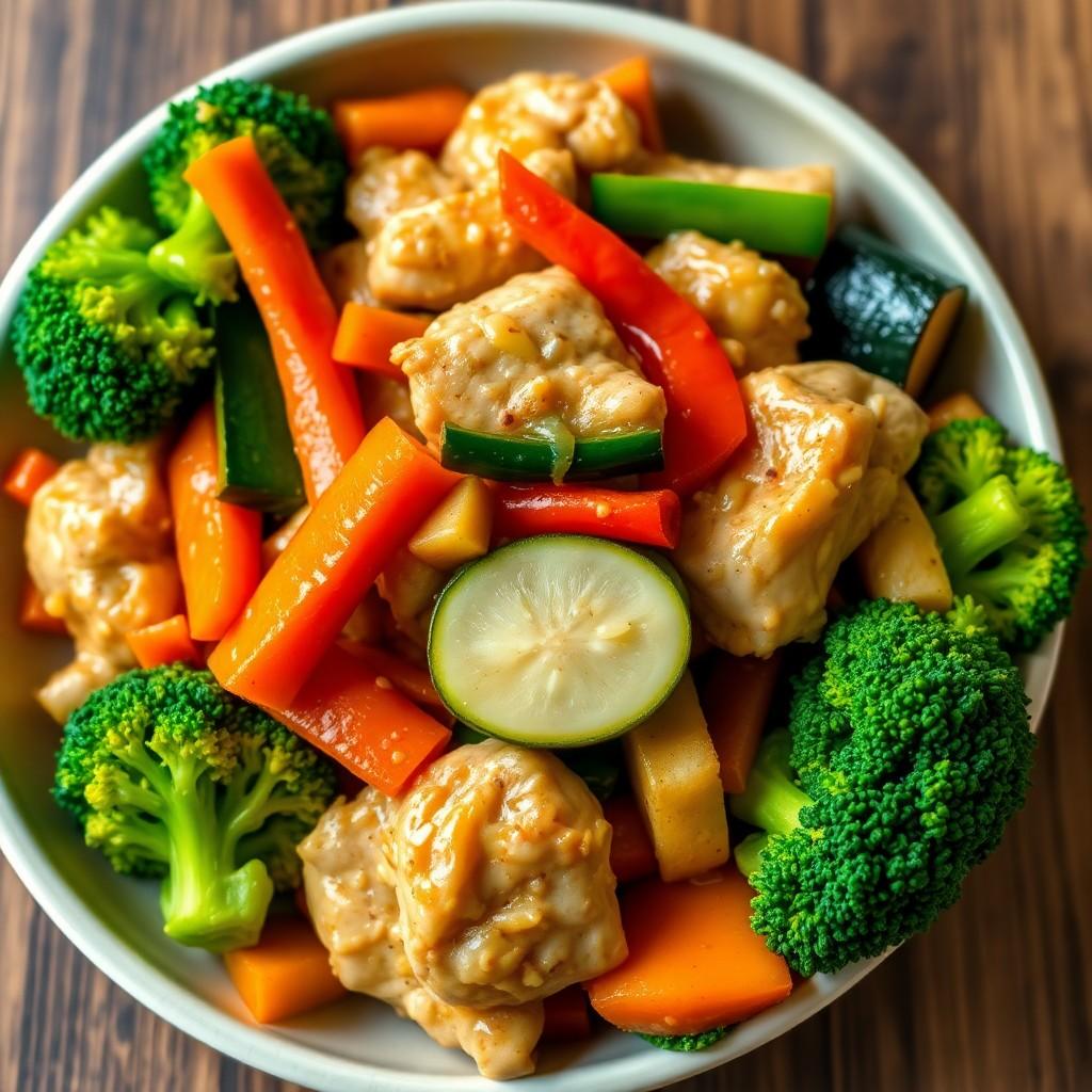 Vegetable Stir-fry with Chicken