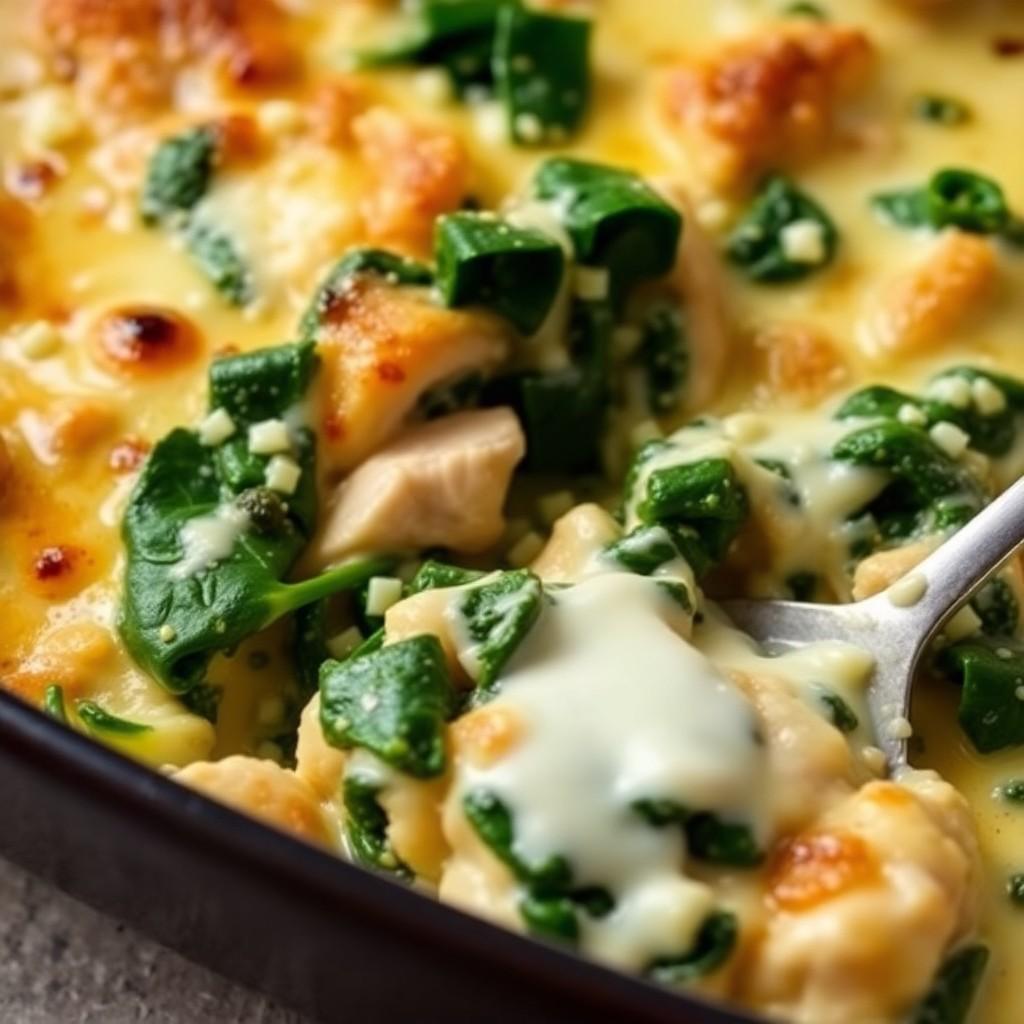 Creamy Spinach and Chicken Casserole