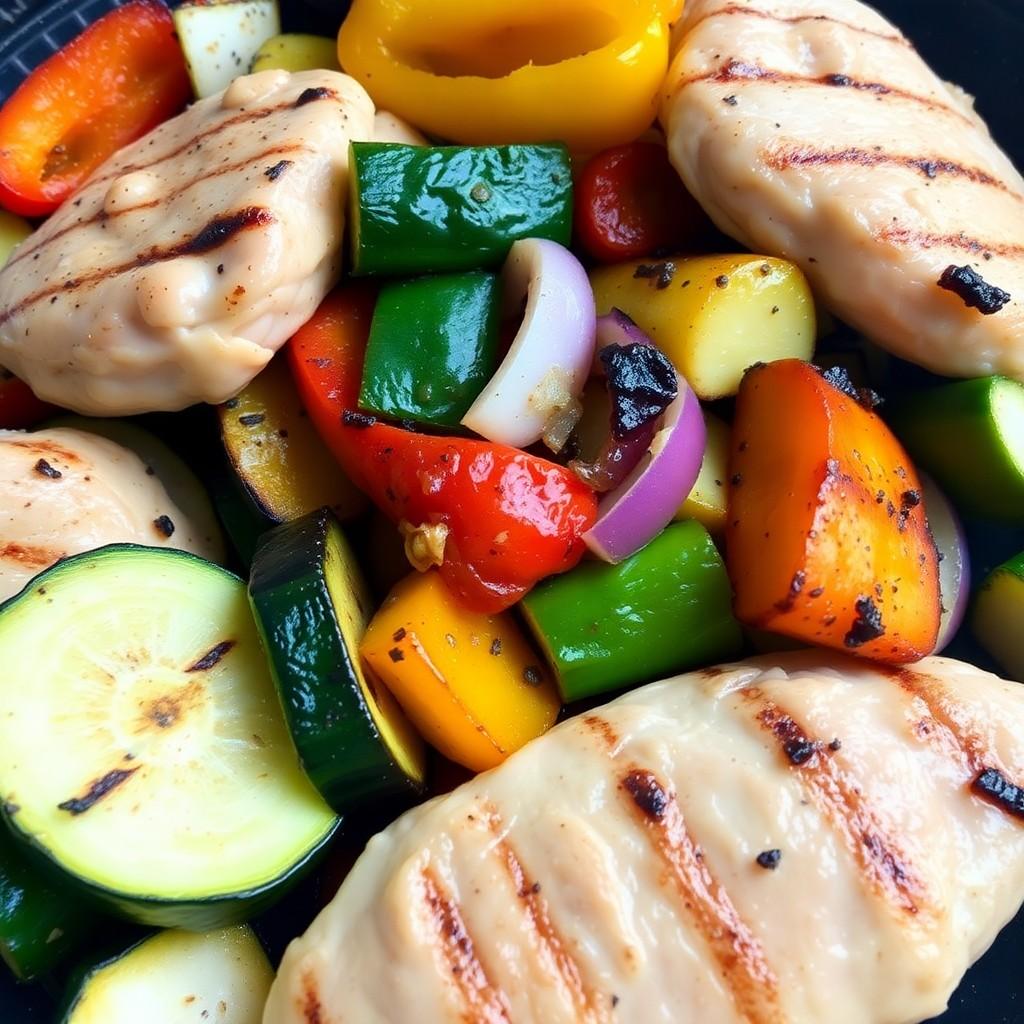 Grilled Vegetable Medley with Chicken