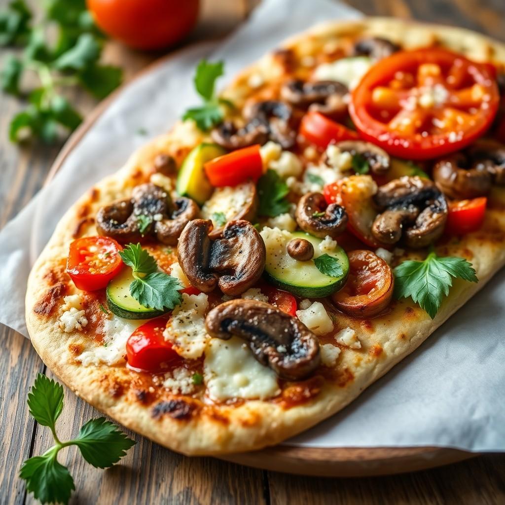 Mediterranean Veggie Flatbread