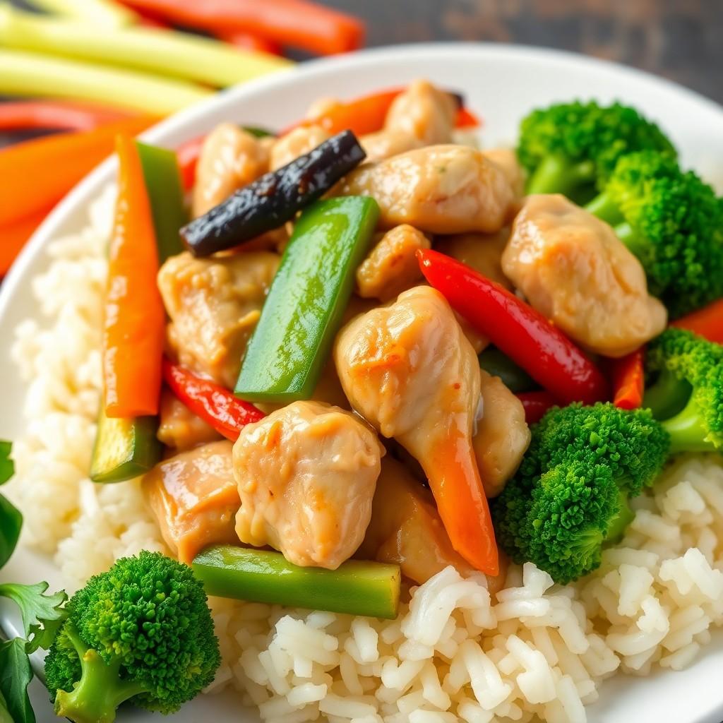 Vegetable and Chicken Stir-Fry