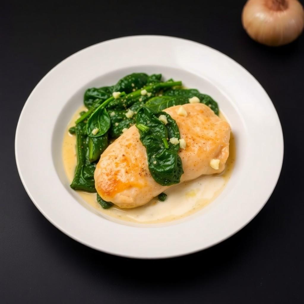 Creamy Garlic Chicken with Spinach