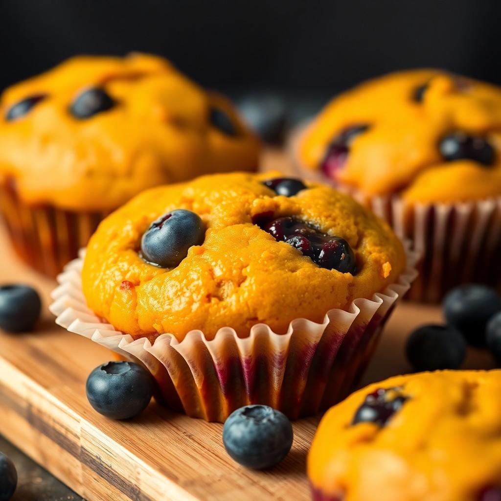 Sweet Potato Blueberry Muffins