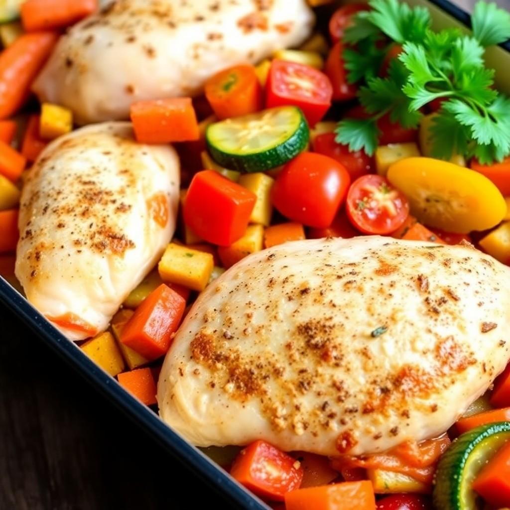 Mediterranean Chicken and Vegetable Bake