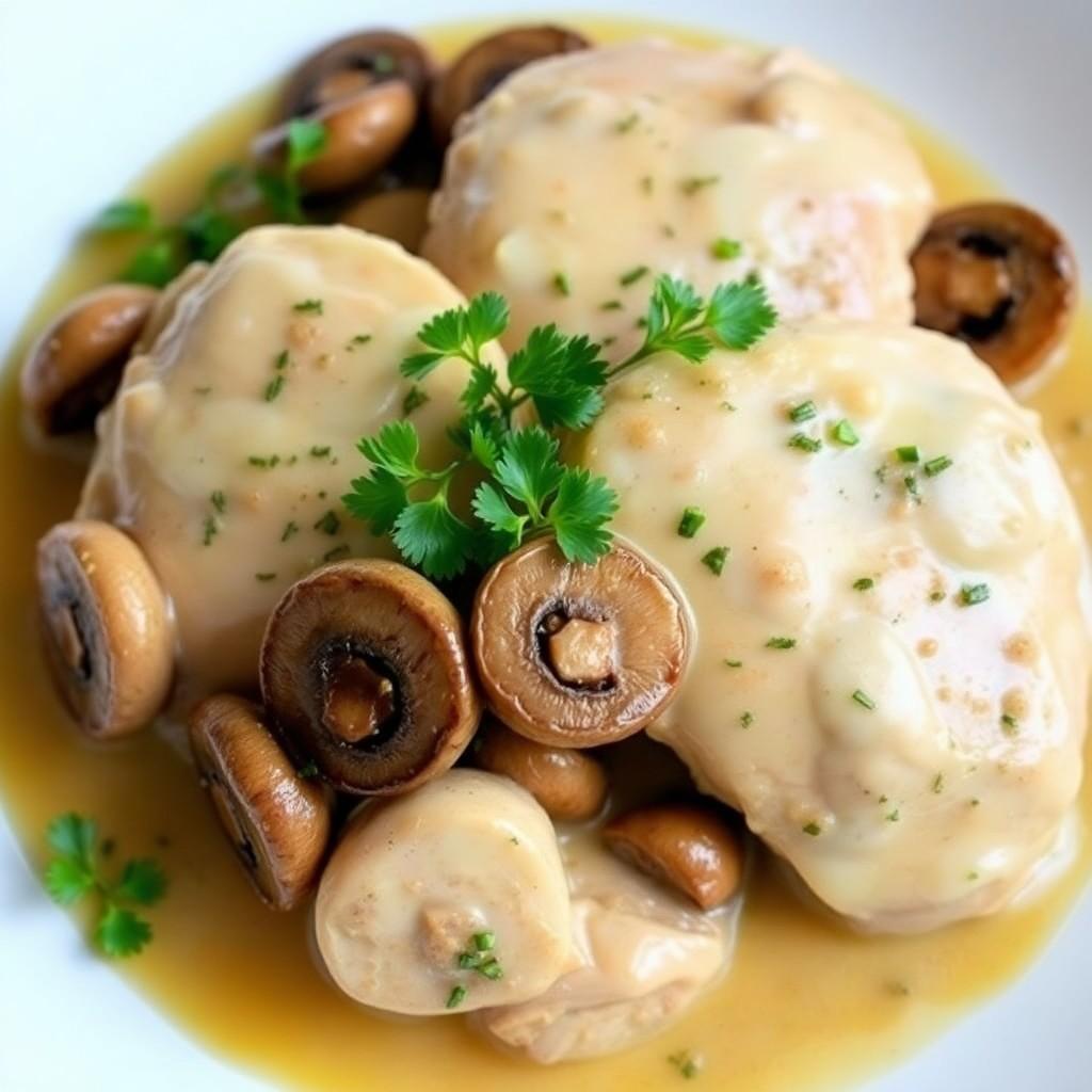 Creamy Garlic Mushroom Chicken