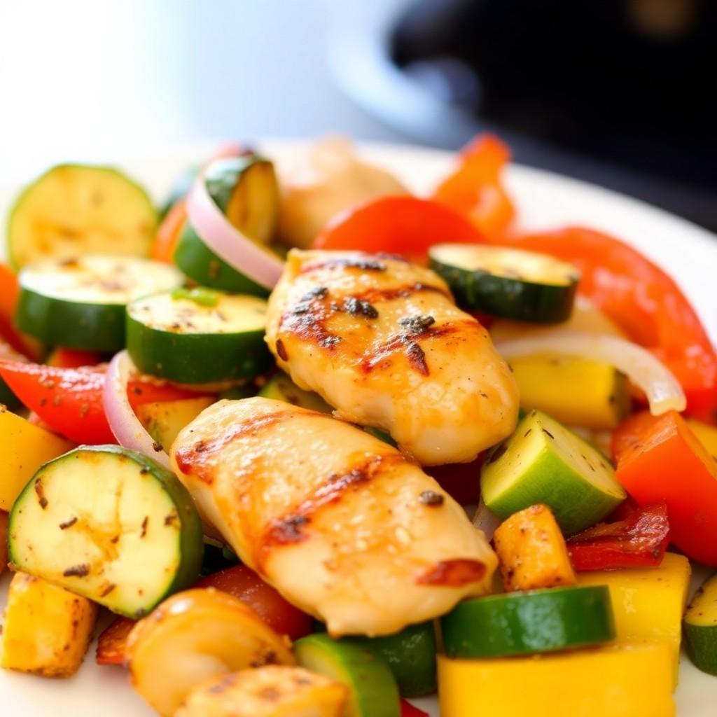 Grilled Vegetable Medley with Chicken