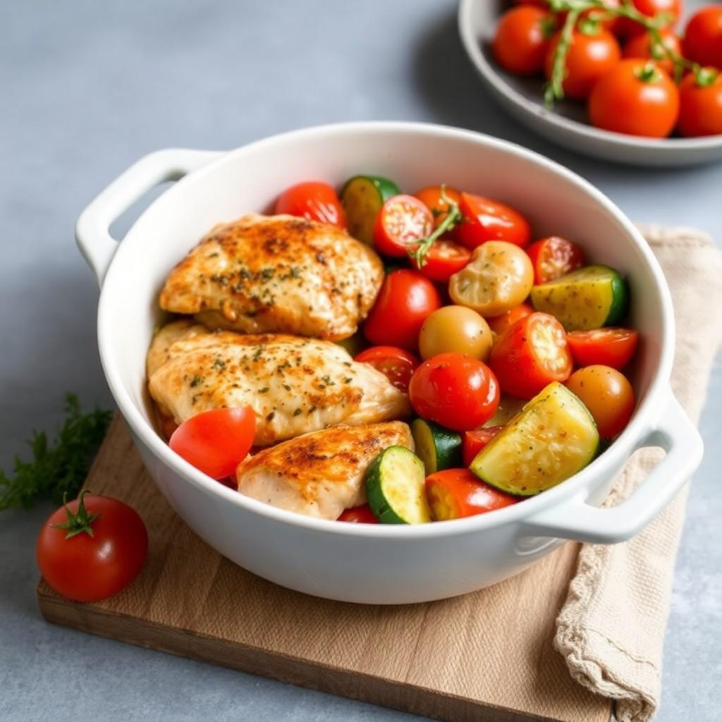 Mediterranean Chicken and Vegetable Bake