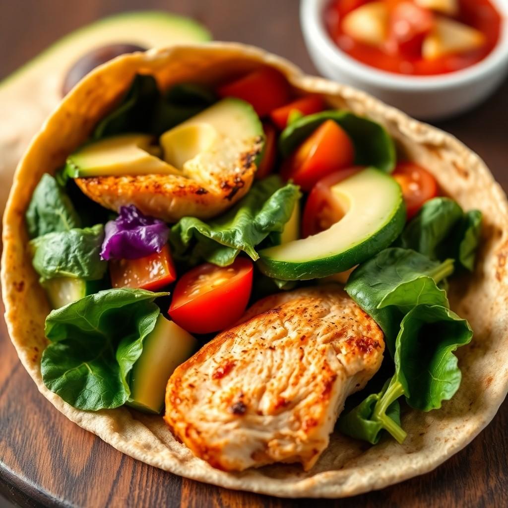 Mediterranean Chicken Wrap