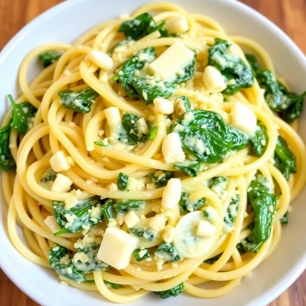 Creamy Garlic Spinach Pasta