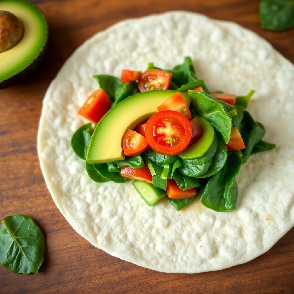 Avocado and Spinach Wrap