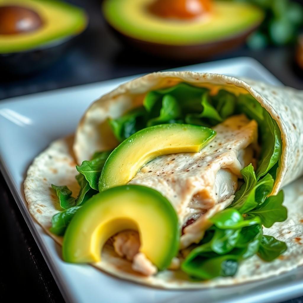 Avocado and Chicken Wrap