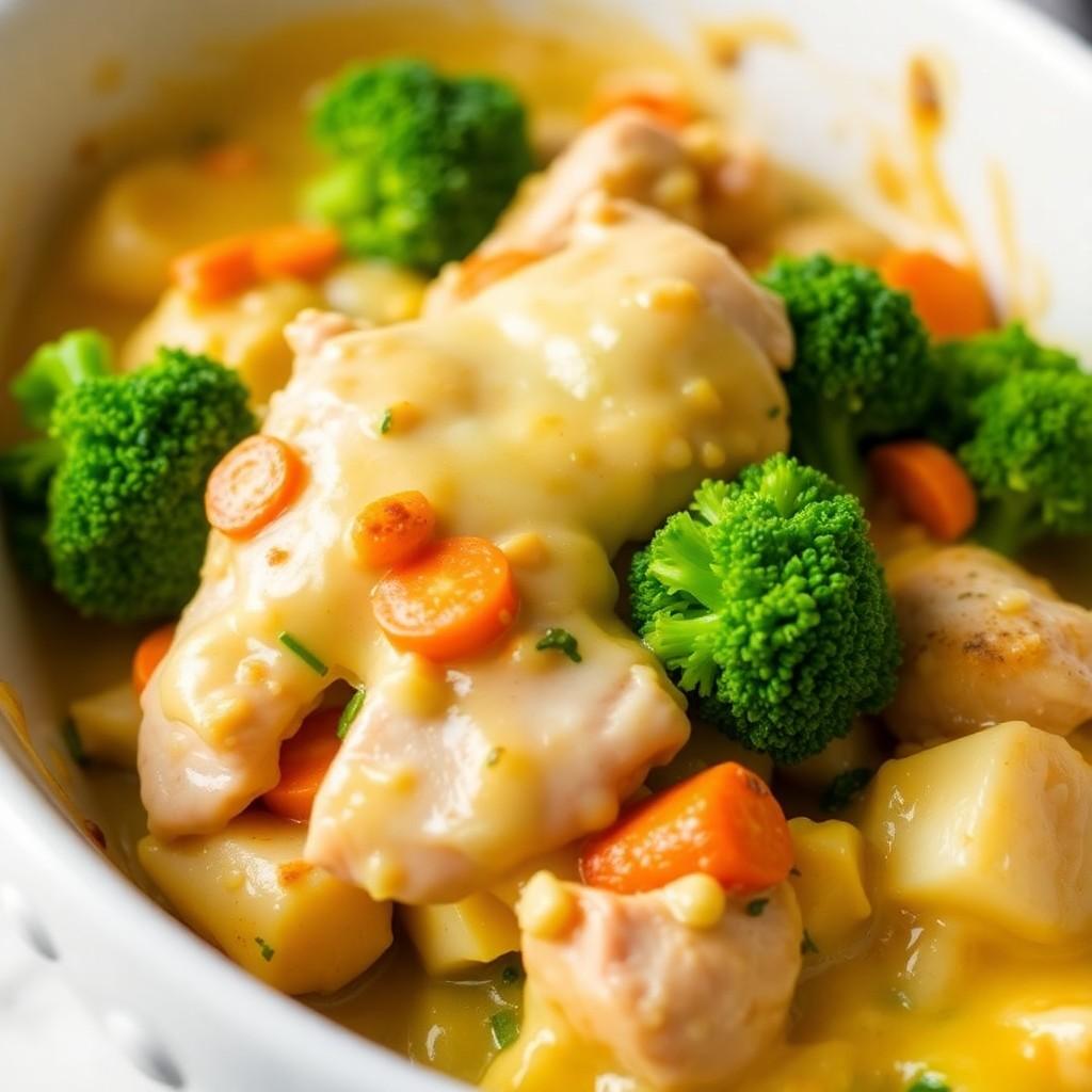 Cheesy Vegetable and Chicken Bake